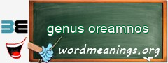 WordMeaning blackboard for genus oreamnos